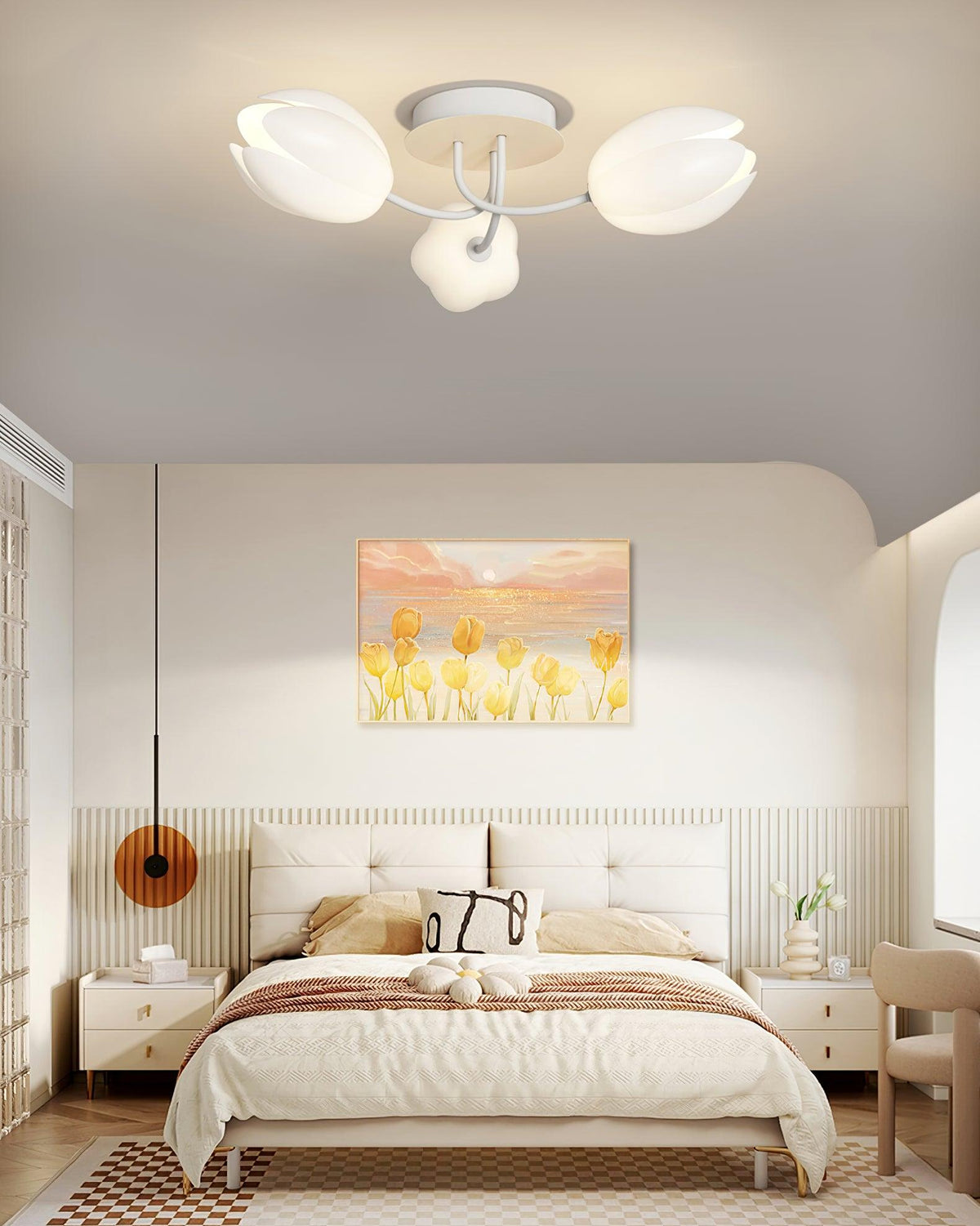 white-tulip-ceiling-light