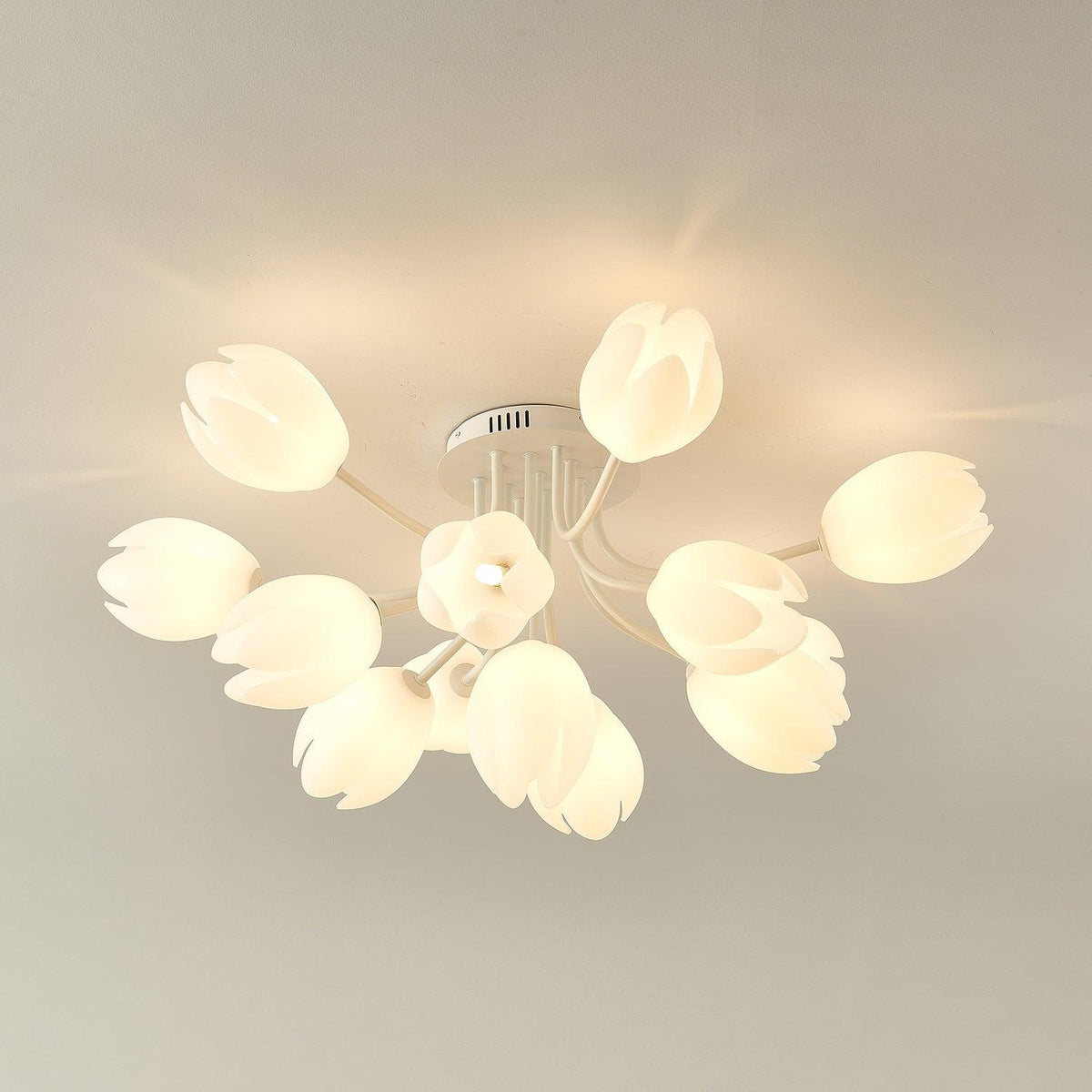 white-tulip-ceiling-light