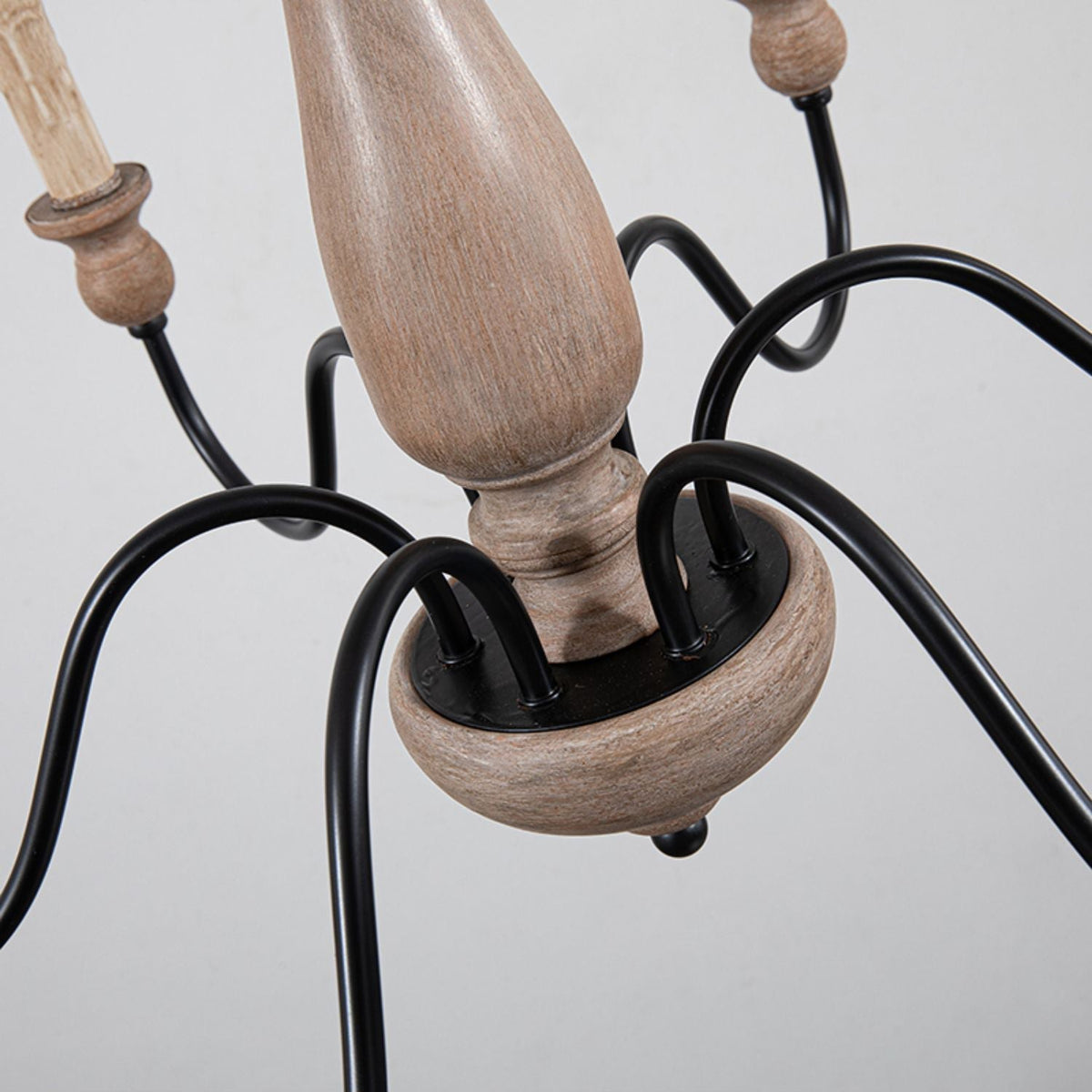 Willowbrook Farmhouse Chandelier – Rustic Wood & Metal 6-Light Pendant