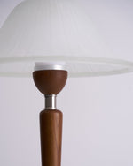 Winston Vintage Table Lamp – Fluted Glass & Walnut Wood LED Desk Lamp