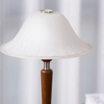 Winston Vintage Table Lamp – Fluted Glass & Walnut Wood LED Desk Lamp