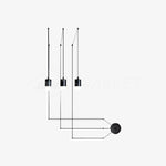 Line Form Pendant Light – Minimalist Geometric LED Chandelier