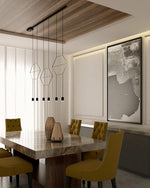 Line Art Pendant Light – Modern Linear LED Chandelier