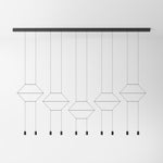 Line Art Pendant Light – Modern Linear LED Chandelier