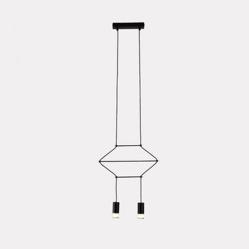 Line Art Pendant Light – Modern Linear LED Chandelier
