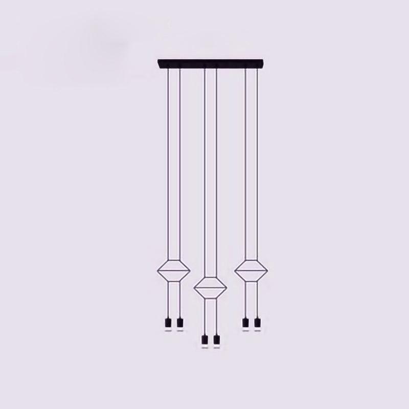 Line Art Pendant Light – Modern Linear LED Chandelier