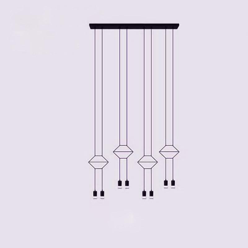 Line Art Pendant Light – Modern Linear LED Chandelier