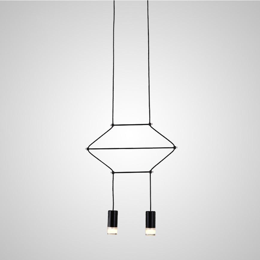 Line Art Pendant Light – Modern Linear LED Chandelier