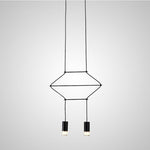Line Art Pendant Light – Modern Linear LED Chandelier