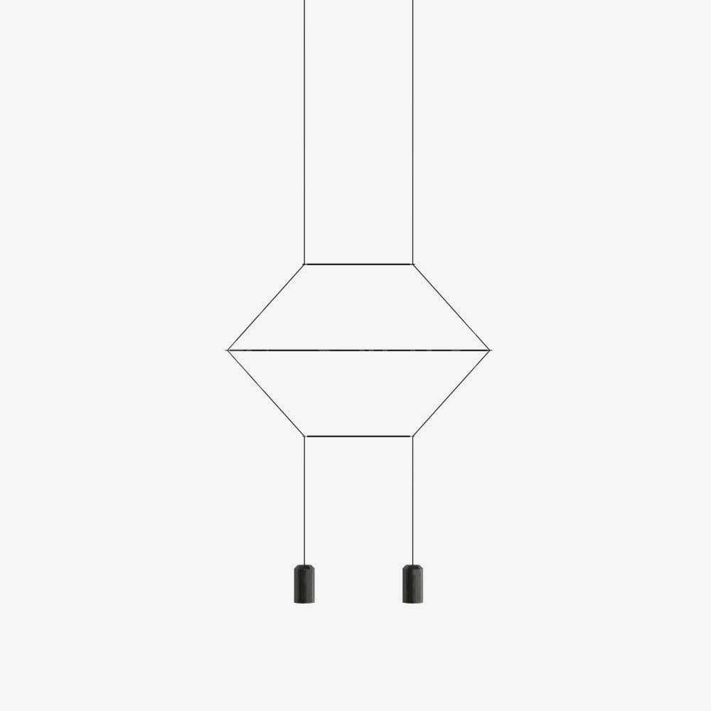 Line Art Pendant Light – Modern Linear LED Chandelier