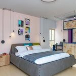 Line Form Pendant Light – Minimalist Geometric LED Chandelier