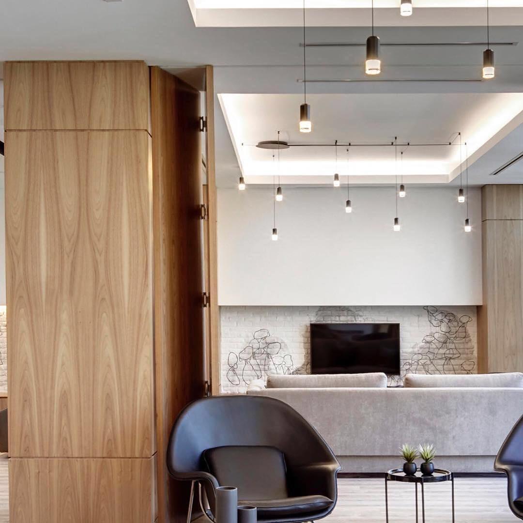 Line Form Pendant Light – Minimalist Geometric LED Chandelier