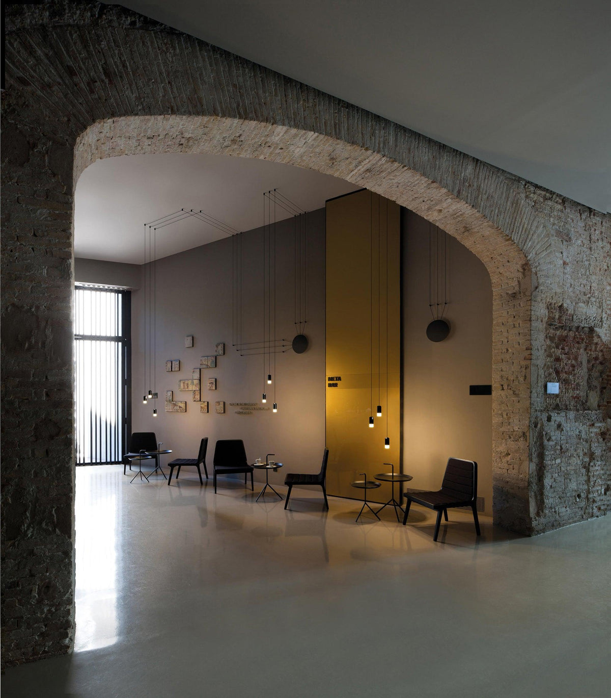 Line Form Pendant Light – Minimalist Geometric LED Chandelier