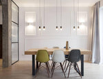 Line Form Pendant Light – Minimalist Geometric LED Chandelier