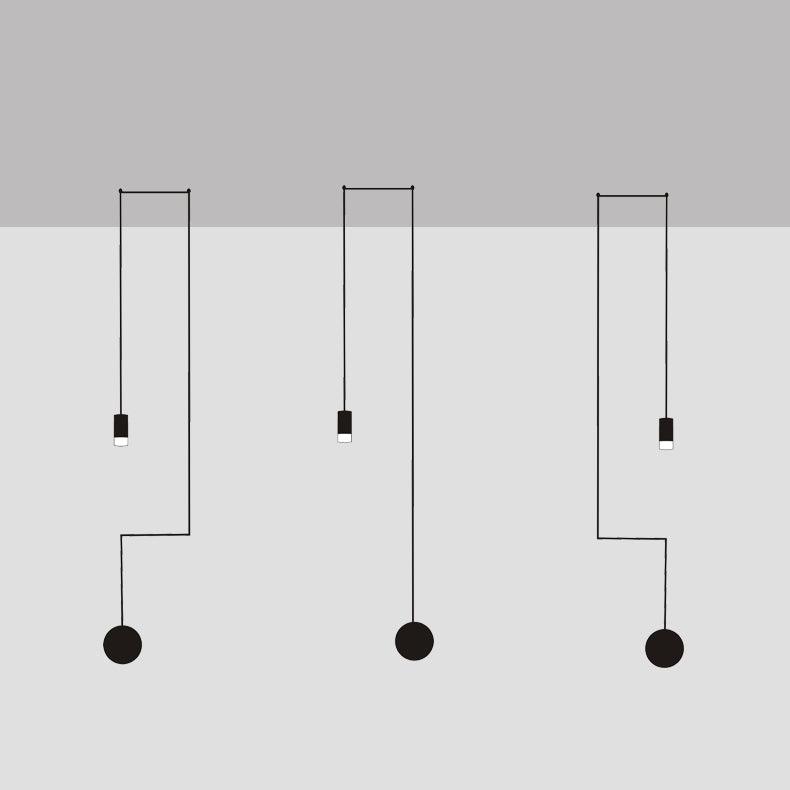 Line Form Pendant Light – Minimalist Geometric LED Chandelier