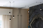 Line Form Pendant Light – Minimalist Geometric LED Chandelier