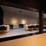 Line Form Pendant Light – Minimalist Geometric LED Chandelier