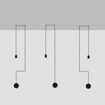 Line Form Pendant Light – Minimalist Geometric LED Chandelier