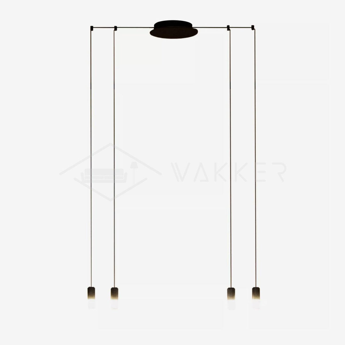 Line Form Pendant Light – Minimalist Geometric LED Chandelier