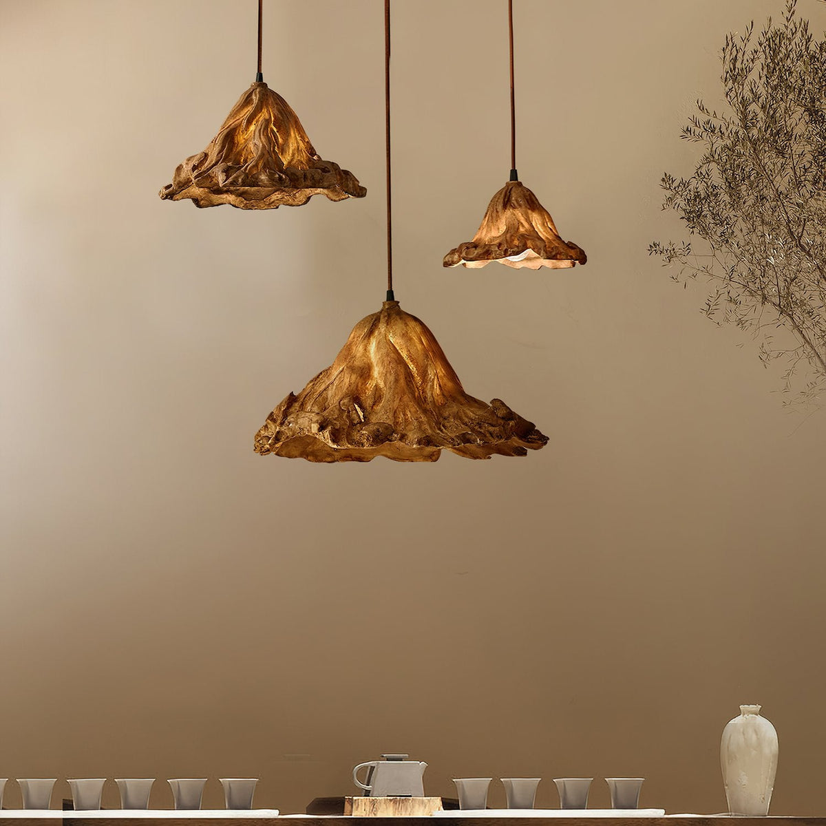 Withered Lotus Leaf Pendant Lamp