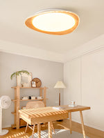 Wood Grain Flying Cake Ceiling Lamp