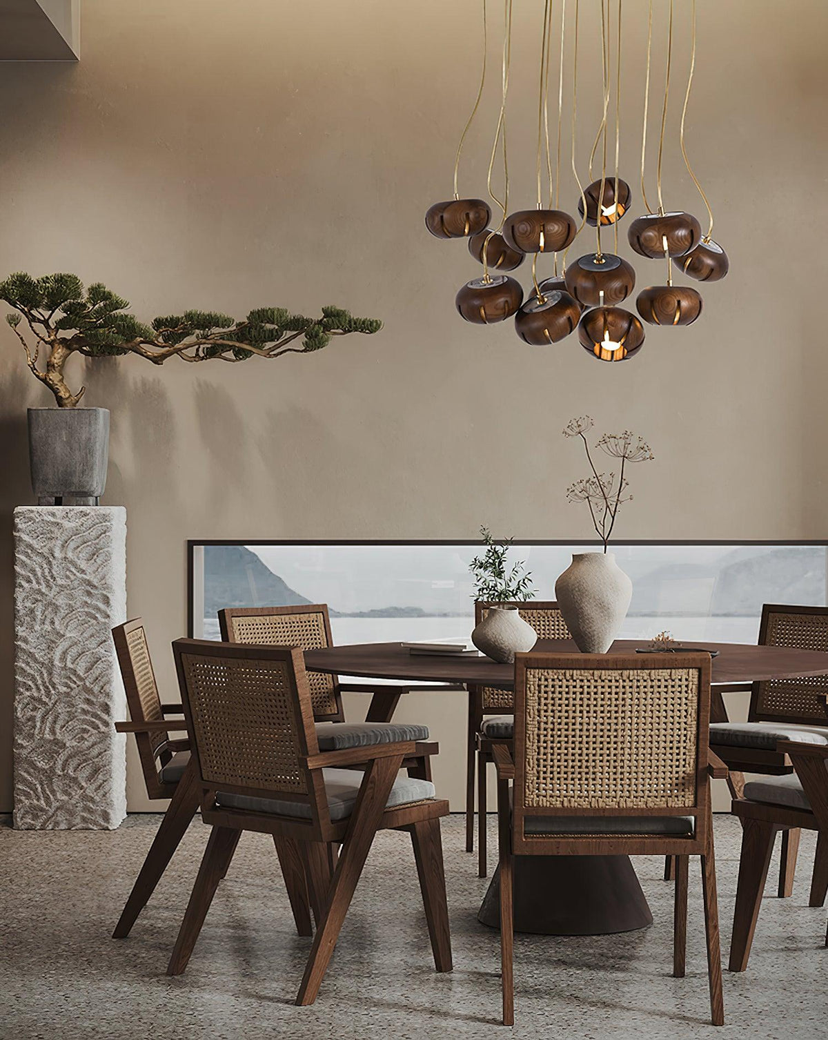 wood-pumpkin-cluster-chandelier
