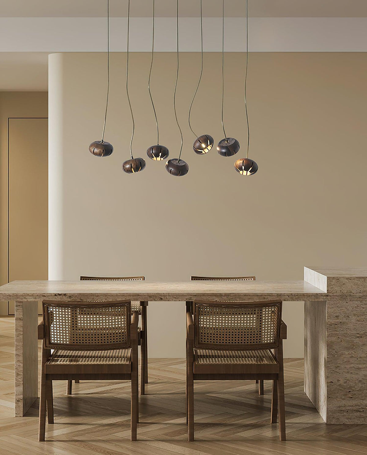 wood-pumpkin-cluster-chandelier