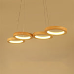Wooden Multi Ring Pendant Light