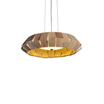 Artisan Wood Ring Chandelier with Integrated LED