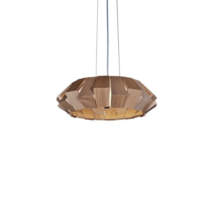 Artisan Wood Ring Chandelier with Integrated LED