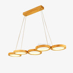 Wooden Multi Ring Pendant Light