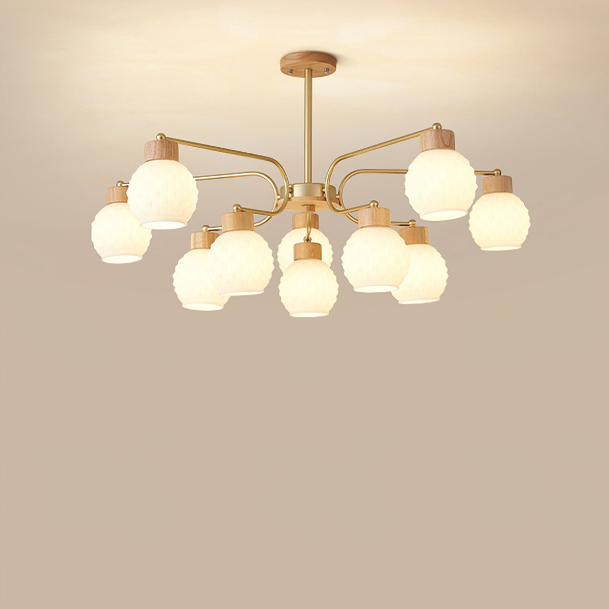 Wooden Pineapple Chandelier