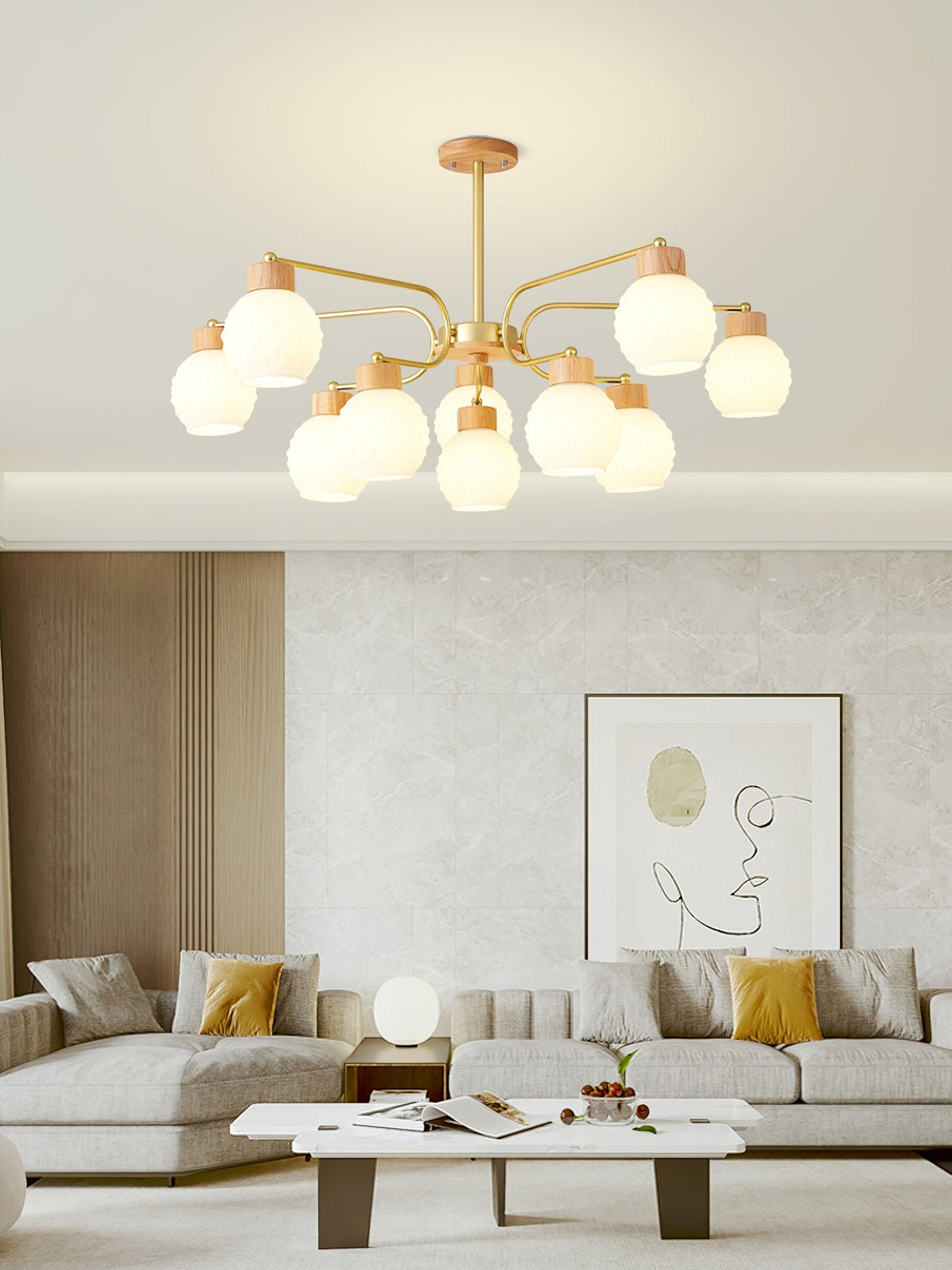 Wooden Pineapple Chandelier