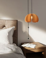 Artisan Wooden Pumpkin Swag Pendant Light for Cozy Interiors