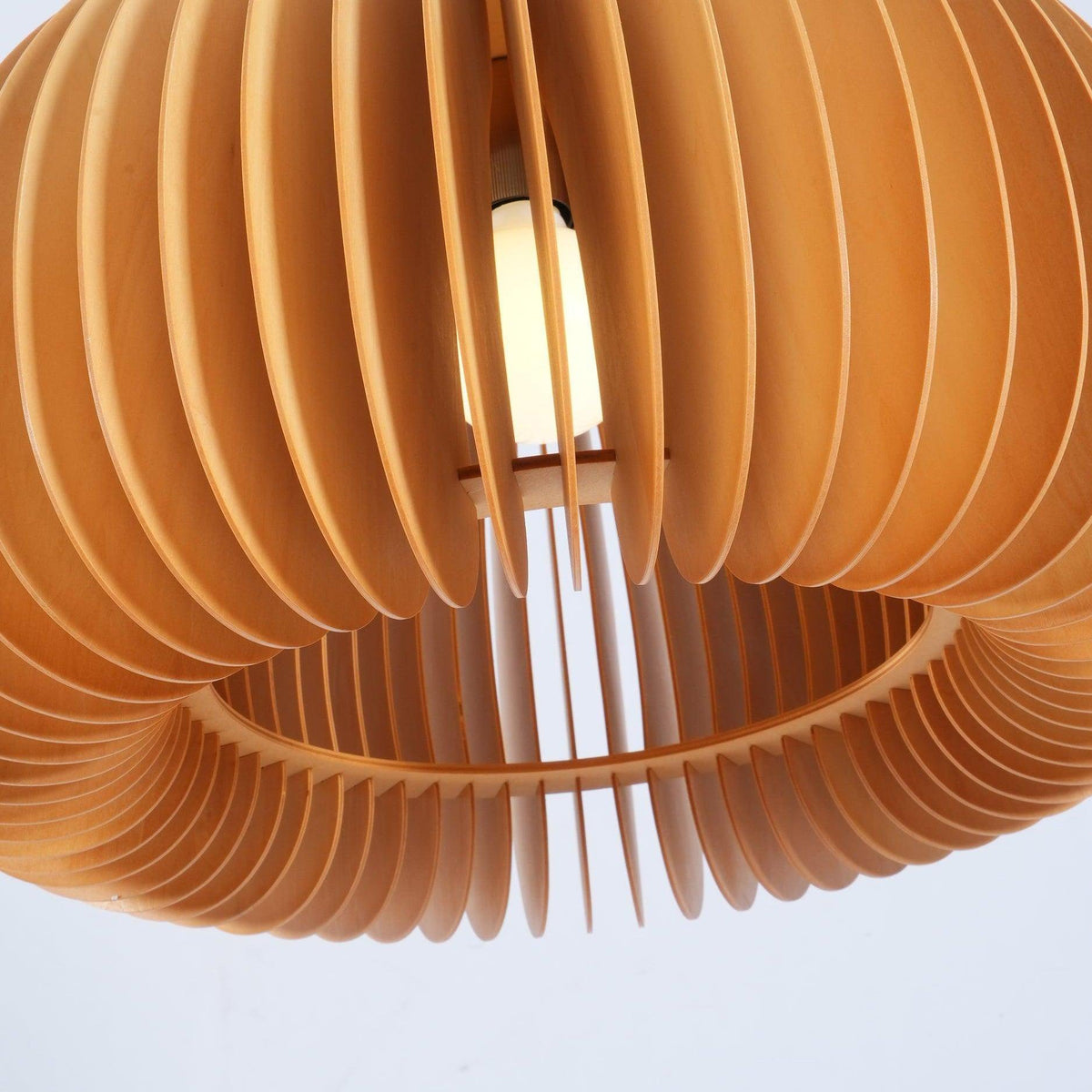 Artisan Wooden Pumpkin Swag Pendant Light for Cozy Interiors