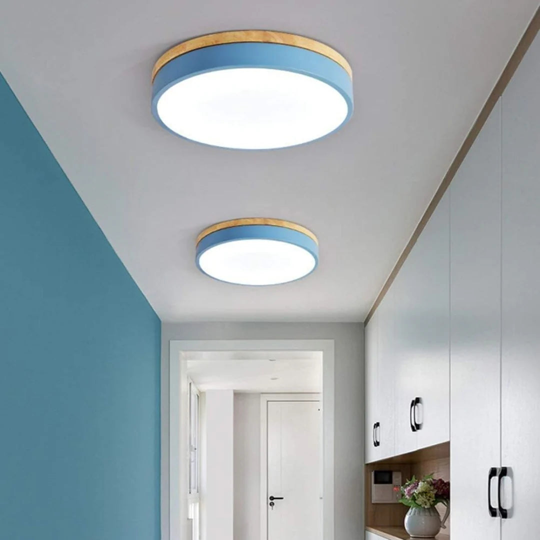 Chic Wood Flush Mount Ceiling Light