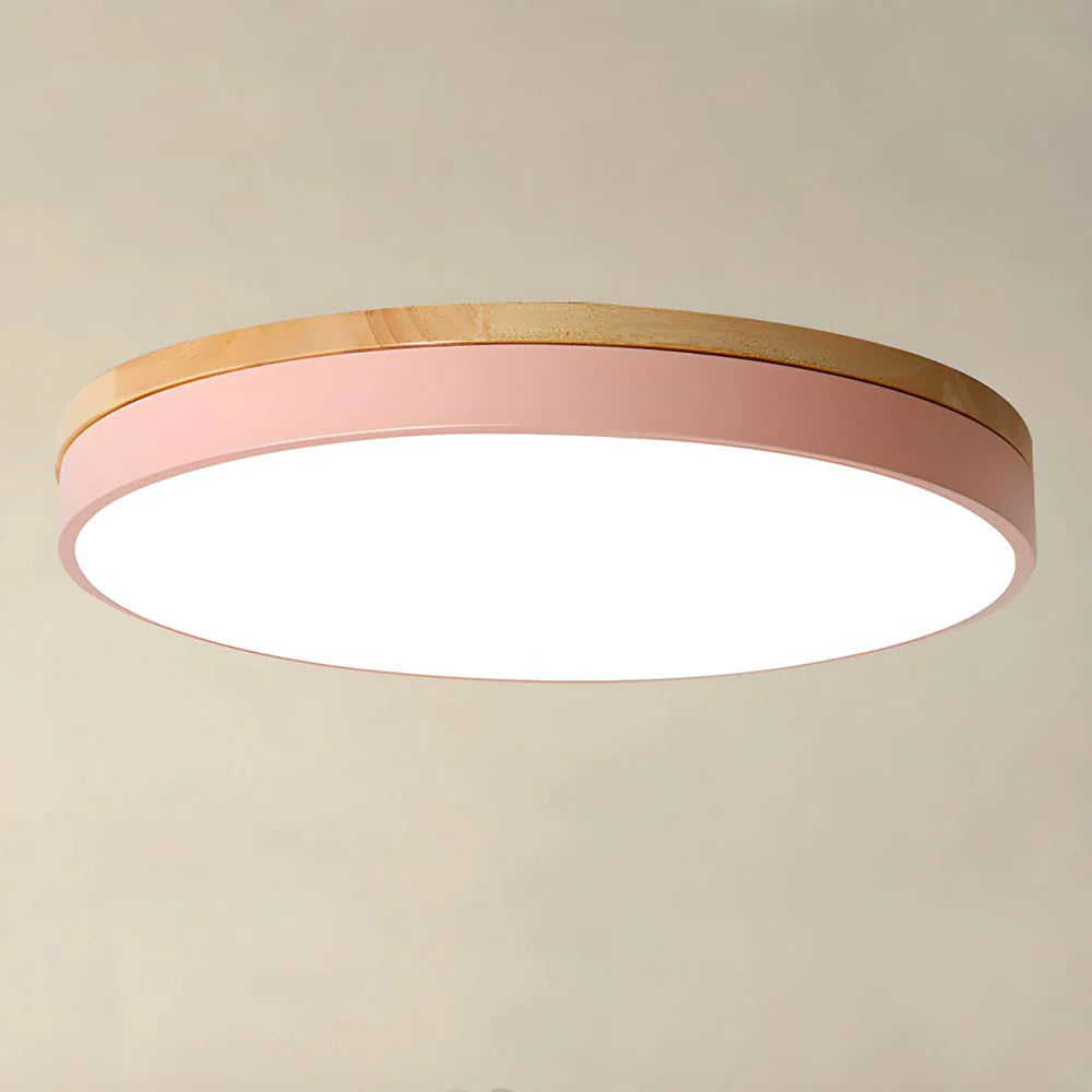 Chic Wood Flush Mount Ceiling Light
