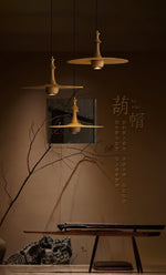 Wooden Spin Pendant Light – Modern Natural Wood Hanging Lamp for Dining Room & Living Room