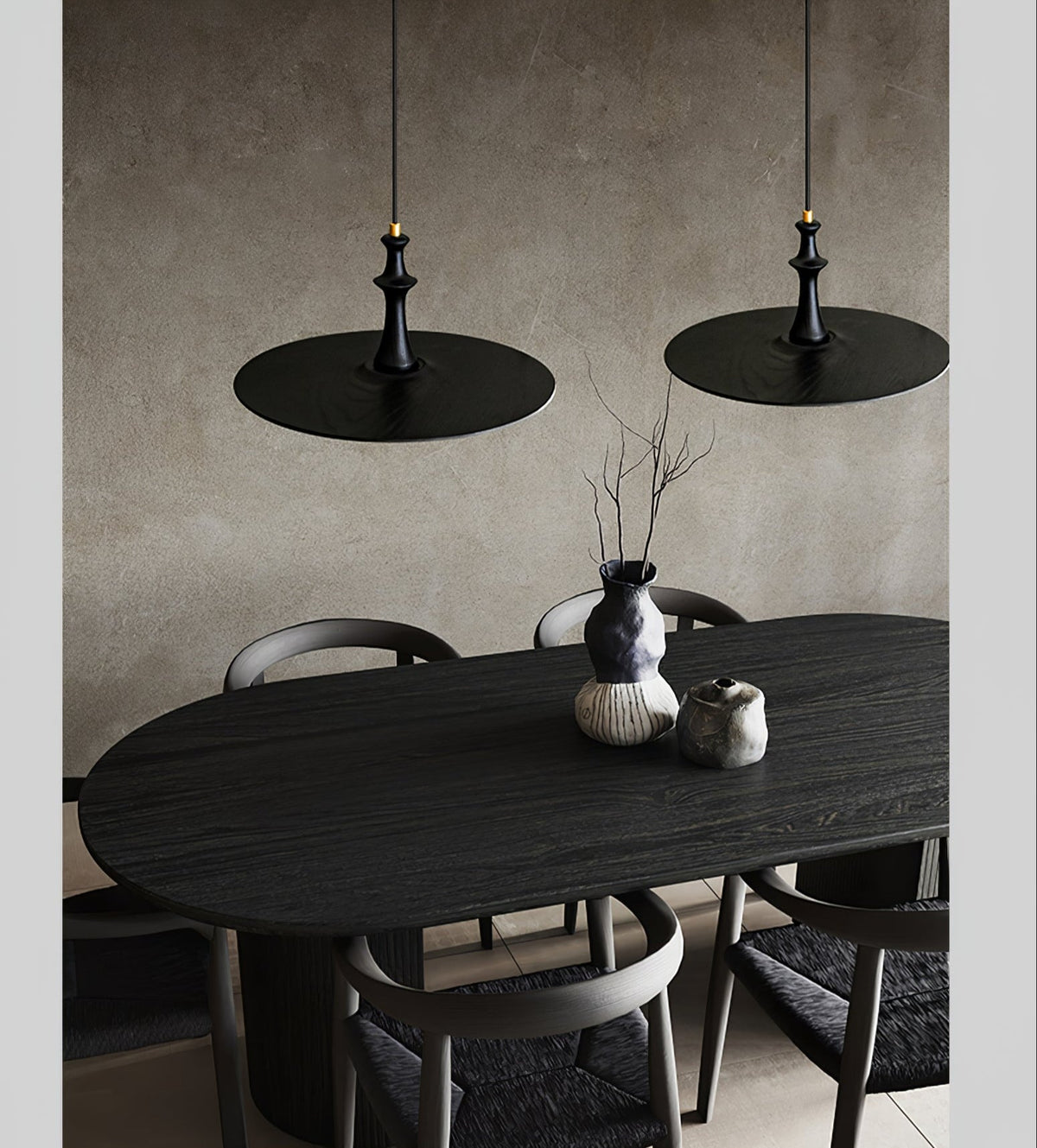 Wooden Spin Pendant Light – Modern Natural Wood Hanging Lamp for Dining Room & Living Room