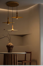 Wooden Spin Pendant Light – Modern Natural Wood Hanging Lamp for Dining Room & Living Room