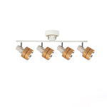 Wooden Adjustable Spot Ceiling Lamp