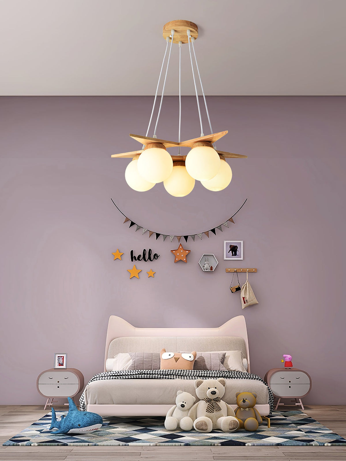 wooden-star-with-glass-chandelier