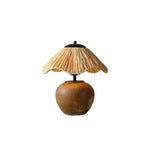 Keramik-Tischlampe mit Geflechtmuster