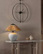 Keramik-Tischlampe mit Geflechtmuster