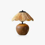 Keramik-Tischlampe mit Geflechtmuster