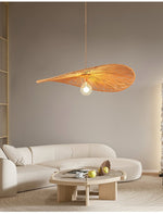 Artisan Woven Rattan Leaf Pendant Light for Dining and Living Spaces
