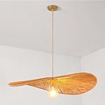 Artisan Woven Rattan Leaf Pendant Light for Dining and Living Spaces