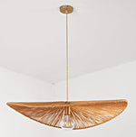Artisan Woven Rattan Leaf Pendant Light for Dining and Living Spaces
