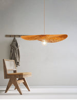 Artisan Woven Rattan Leaf Pendant Light for Dining and Living Spaces