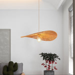 Artisan Woven Rattan Leaf Pendant Light for Dining and Living Spaces